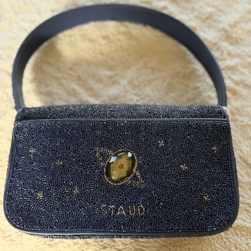 STAUD Tommy Beaded Bag – Navy Celestial - Picture 2 of 3